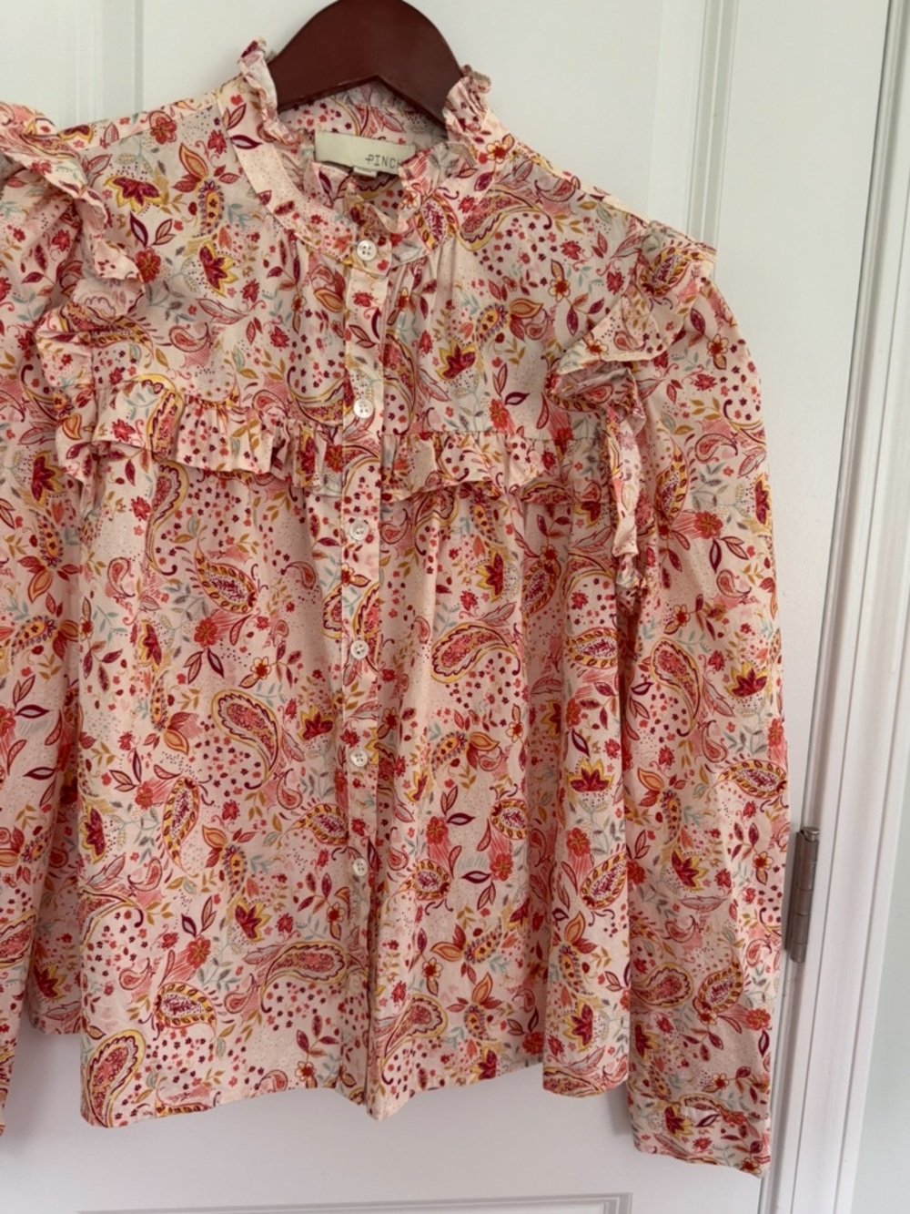 Pinch Floral/Paisley Ruffle Blouse - Picture 4 of 13